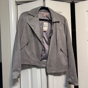 Philosophy Suede Moto Jacket